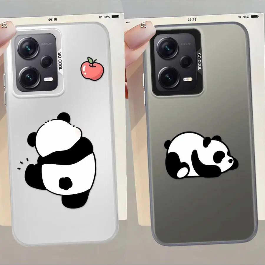 Funda trasera de teléfono para Xiaomi Redmi 9C 13C 10C 14C 12C A5 A1 A2 Plus K60 9T lindo Panda de dibujos animados - imagen 2
