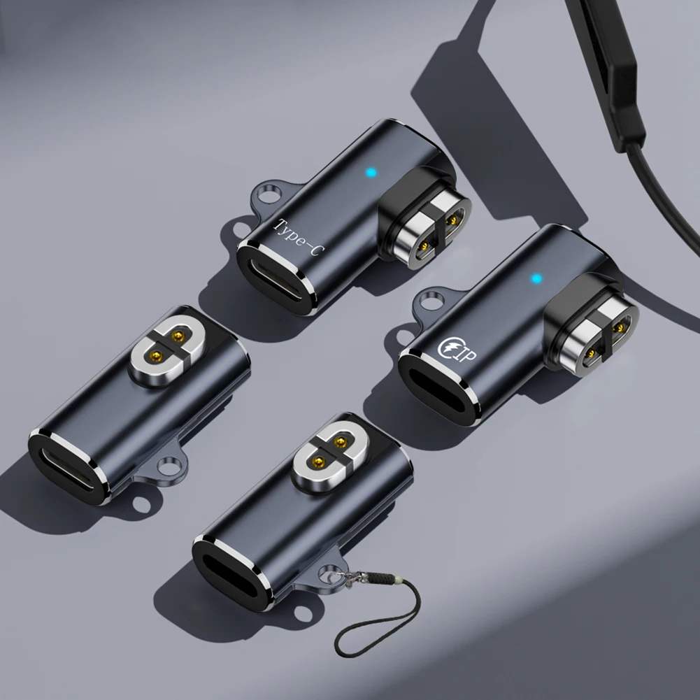 Adaptador de Cable de carga USB C para iOS a magnético, Cable de cargador de flexión de 90 grados, convertidor magnético para postshokz - imagen 2