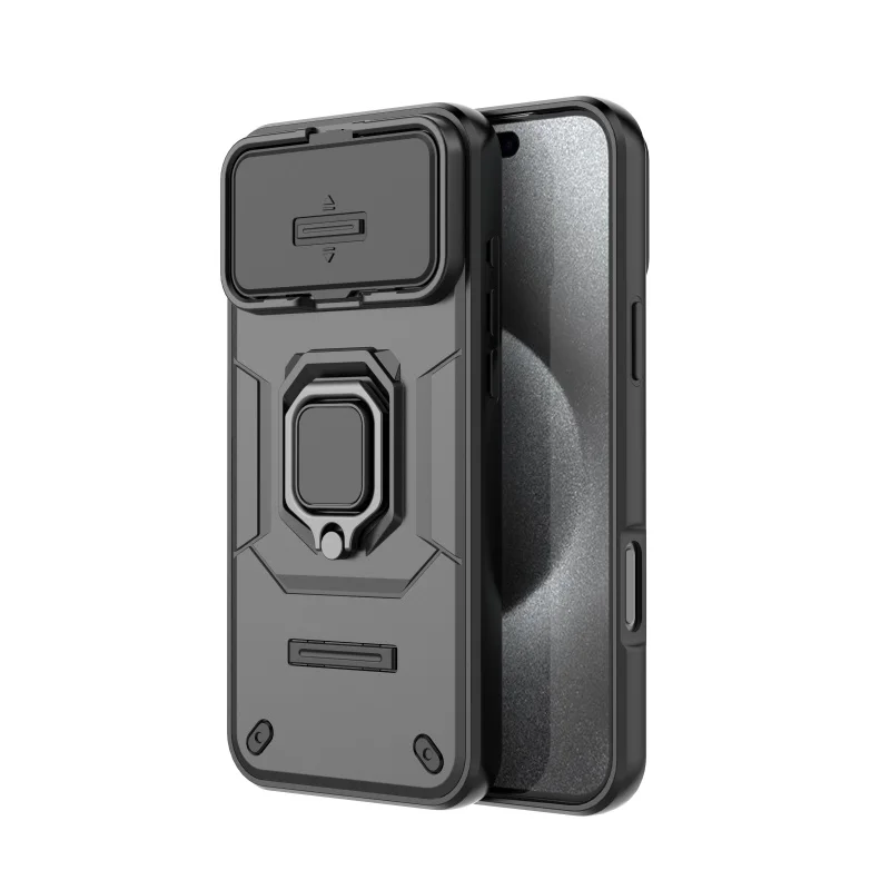 Para iPhone 17 Pro Max funda iPhone 17 Capa nuevo teléfono parachoques a prueba de golpes Protector de lente trasera soporte de anillo Fundas iPhone 17 Air - imagen 2