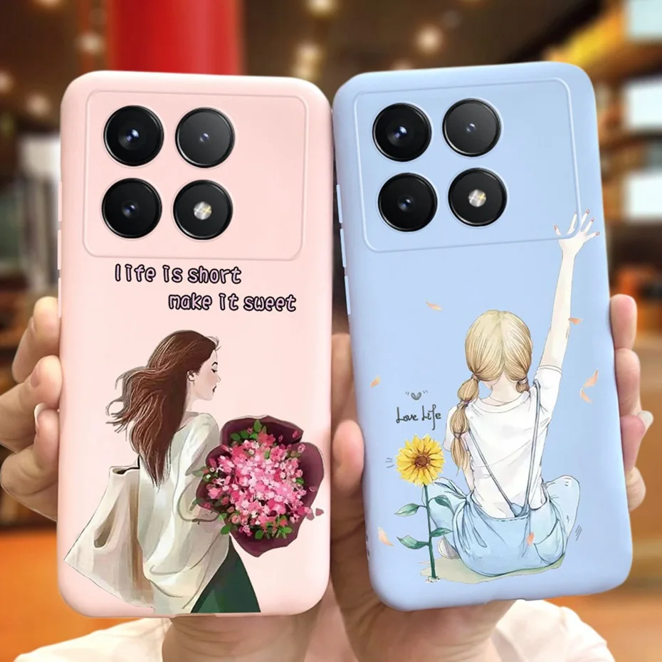 Funda de teléfono de Color caramelo para Xiaomi Redmi K70 Pro K70E K70, carcasa trasera delgada de silicona suave TPU para RedmiK70 K70Pro K70E 5G