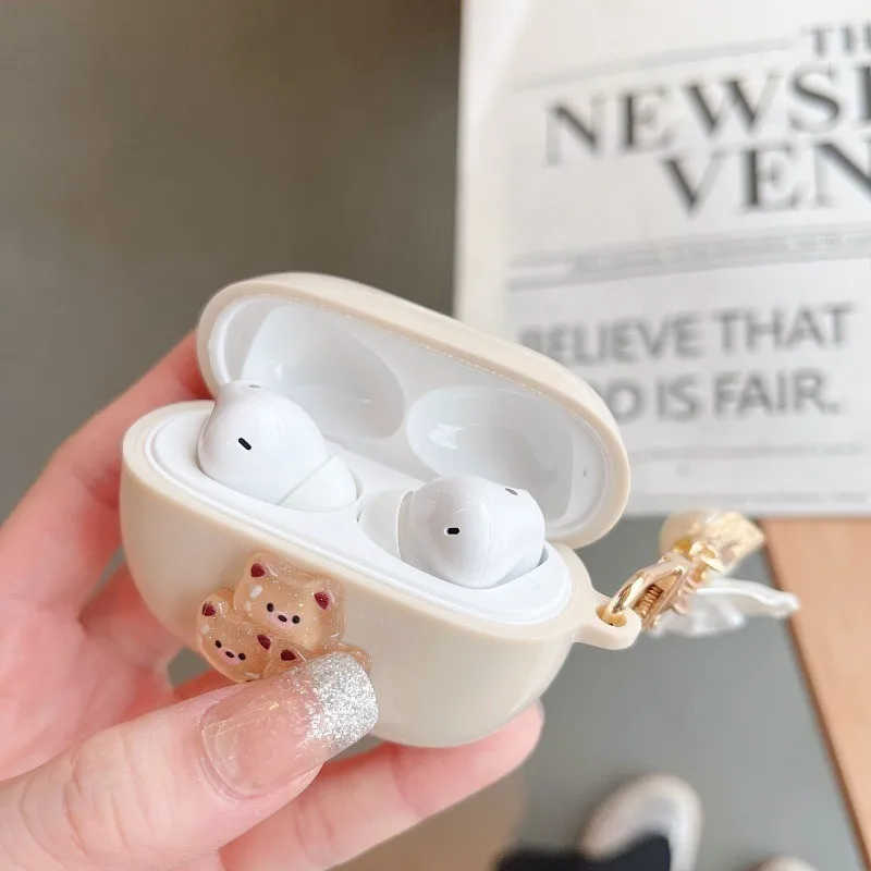 Funda protectora para auriculares Redmi Buds 4 Pro, auriculares Bluetooth, funda suave transparente de dibujos animados - imagen 3