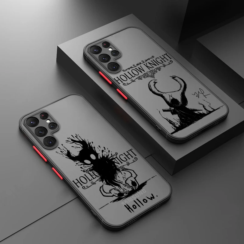 The Hollow Knight Samsung A72 A54 A53 A52S A34 A32 A33 A24 A23 A22S A02 Lite Frosted Translucent Phone Case - imagen 2