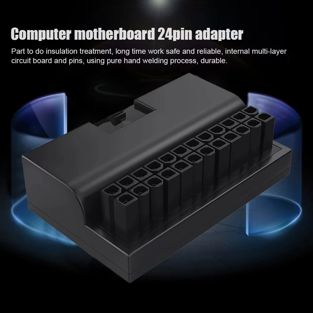 Teucer ATX 24 pines 90 grados adaptador de enchufe de alimentación placa base conectores de alimentación Cable de alimentación aislado Modular accesorio de montaje - imagen 3