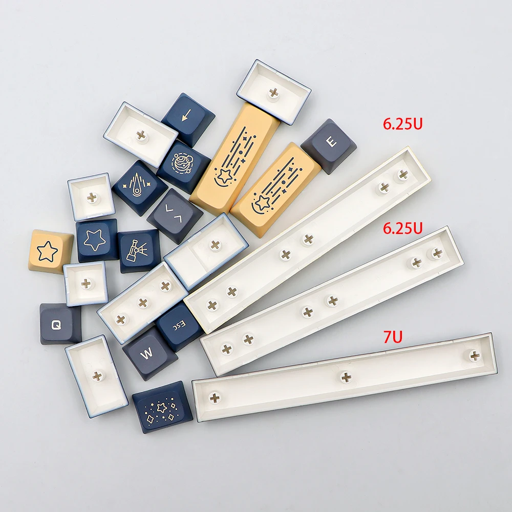 XDA-Teclado mecánico Stargaze DYE SUB, accesorio para gk61/rk61/64/68/84/980/104, gmk, 7u, 2.25u/2.75u, espacio dividido - imagen 2