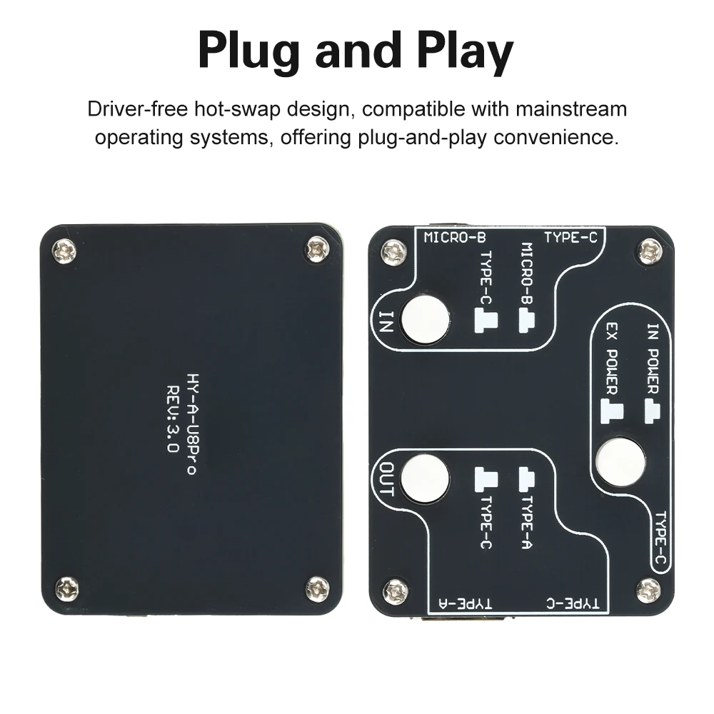 Aislador USB 2,0 U8Pro negro, módulo de aislamiento de aislamiento de alta velocidad, filtro de reducción de ruido de Audio de 480Mbps, 1500VDC - imagen 3