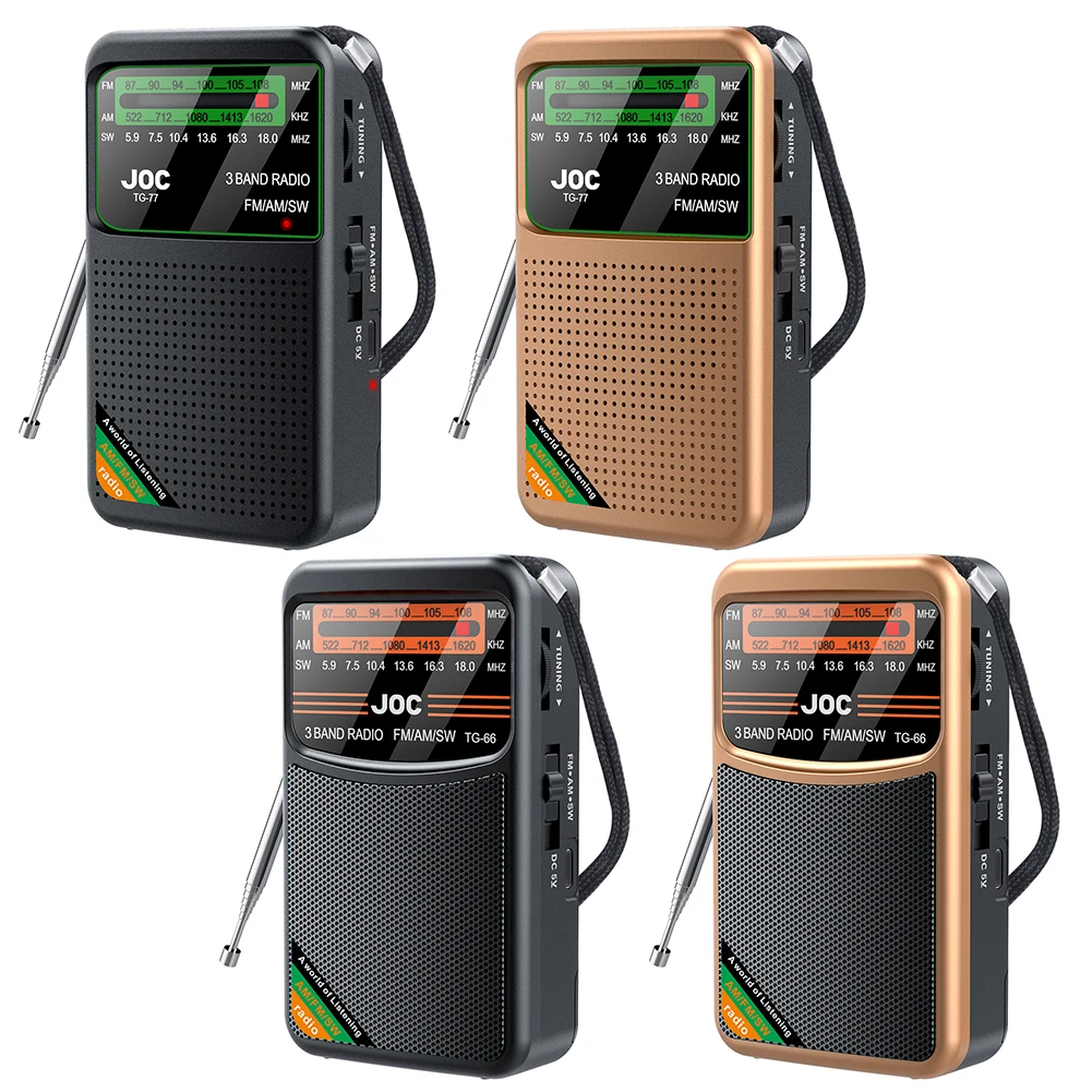 Radio FM AM SW operada por batería, altavoz incorporado, Transistor, Radio tipo C, reproductor de Radio recargable para personas mayores, caminar en casa - imagen 4