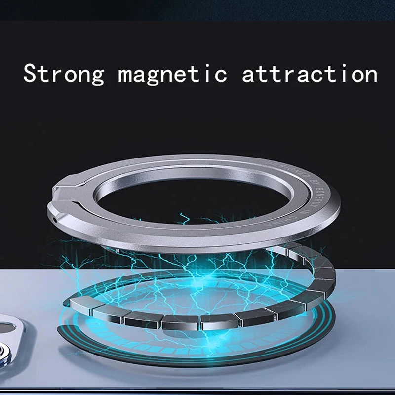 2025Nuevo soporte de anillo magnético para teléfono para accesorios MagSafe soporte de anillo de dedo ajustable para funda magnética para iPhone - imagen 4