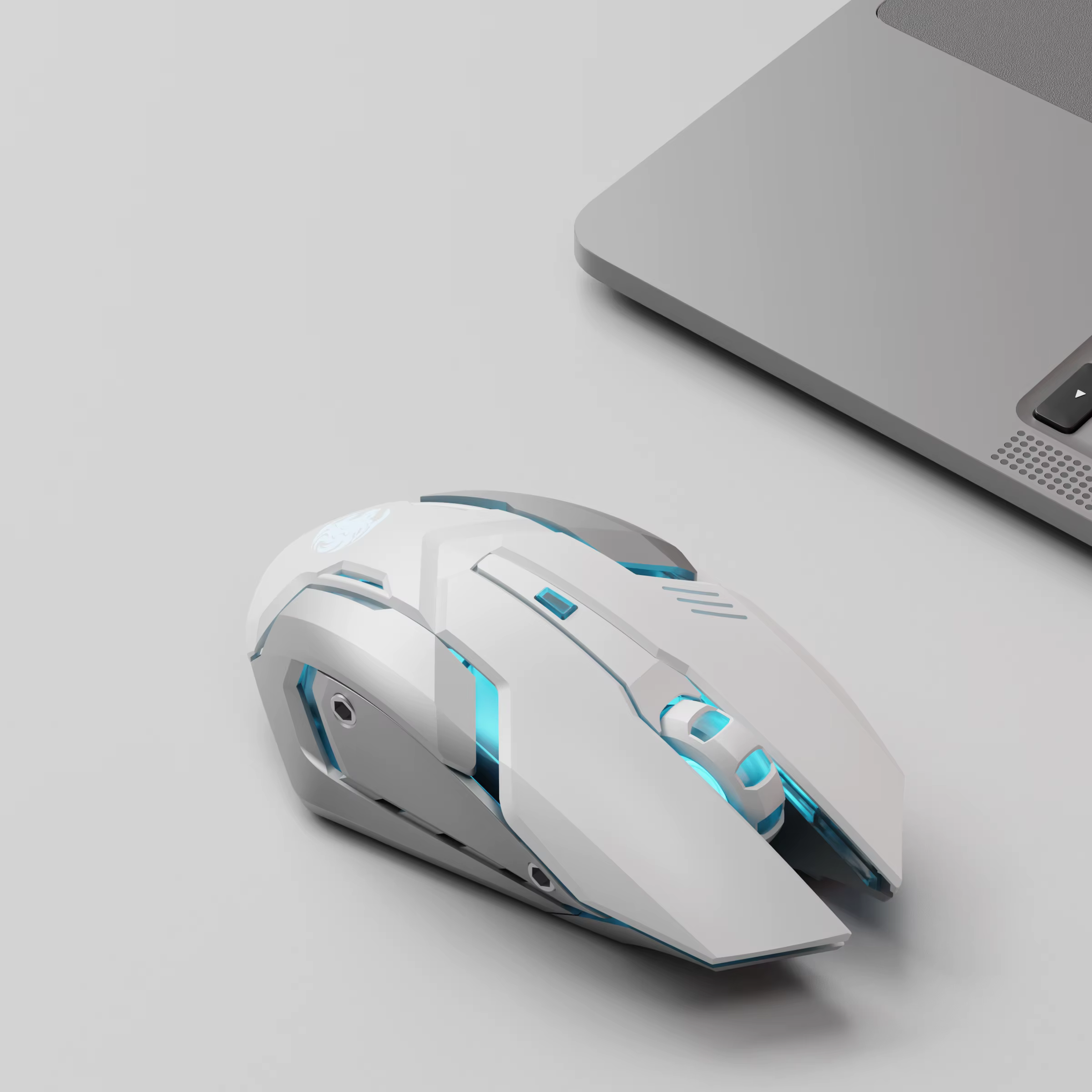 EWEADN Ratón inalámbrico Bluetooth 2,4G, clic silencioso, luz de respiración de 3 colores, diseño ergonómico, para juegos y uso en oficina - imagen 4