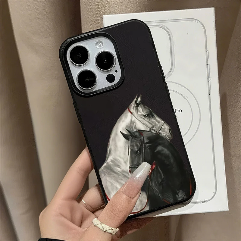 Funda de teléfono con diseño de caballo de pareja creativa para Xiaomi Mi 15T 14T 13T Pro 15 14 13 Poco F7 F5 X5 X6 M6 X7 Pro 5G 4G - imagen 4