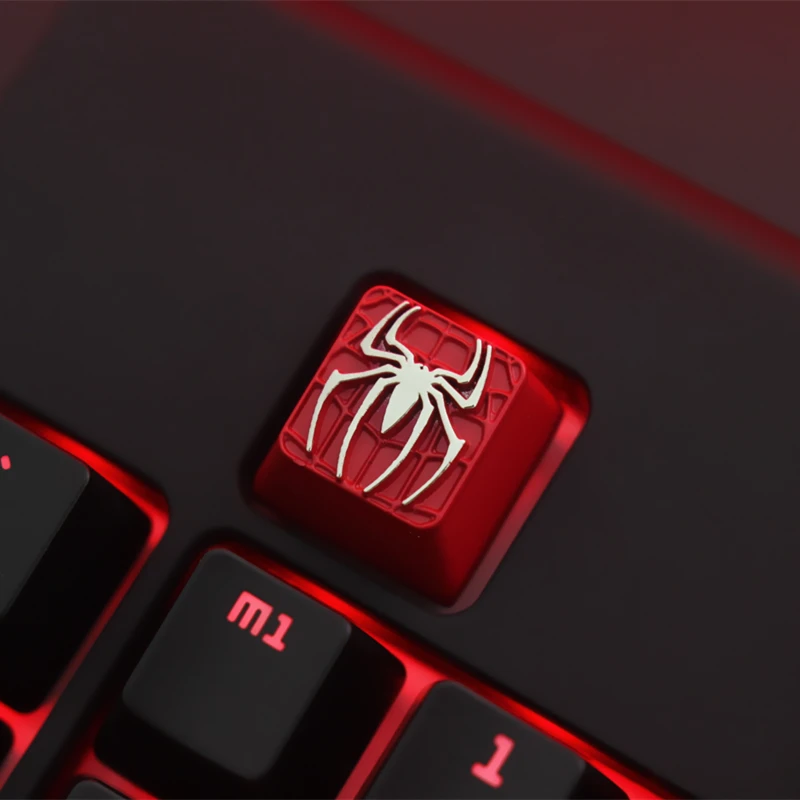 Keystone Artisan-tecla para teclado mecánico, Color rojo, Spider Game Theme, aleación de aluminio y Zinc, Metal, altura personalizada R4 - imagen 2