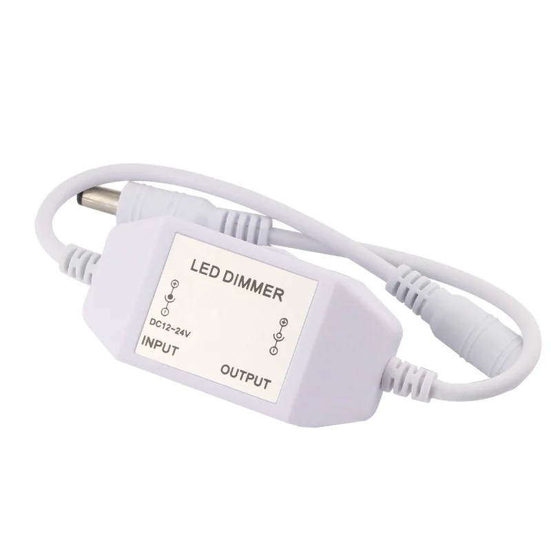 Regulador de intensidad LED, controlador de ajuste de brillo, tira de luz LED de un solo Color, atenuador de luz LED DC 12V 24V, negro y blanco - imagen 5
