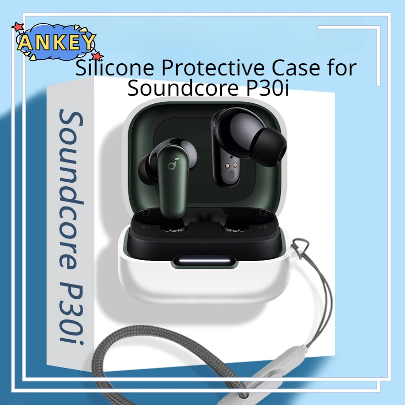 Anker-funda protectora para auriculares Soundcore P30i, funda anticaída de silicona suave, auriculares inalámbricos con Bluetooth
