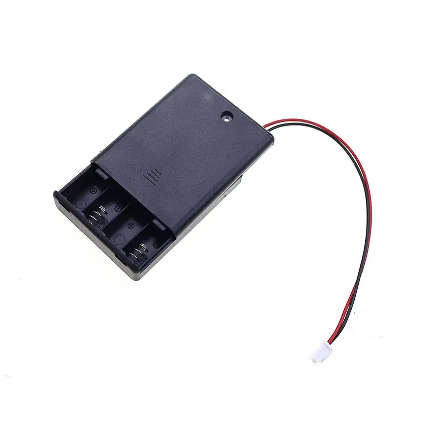 JCD AAA soporte de batería caja de almacenamiento 4 ranuras soporte de batería AAA con DC 5,5x2,1mm PH2.0 XH2.54 SM DuPont Terminal Leadwire - imagen 5
