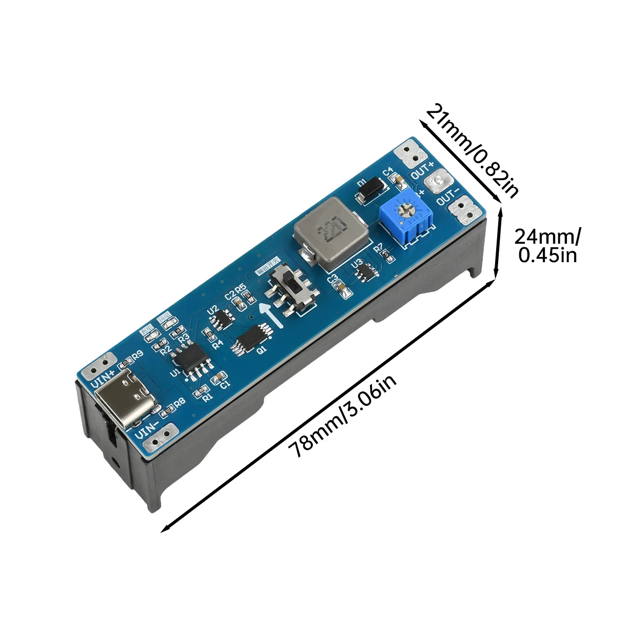 Módulo de refuerzo de carga y descarga de batería de litio tipo C de 3,7 V a 9V 12V circuito integrado ajustable para electrónica - imagen 5