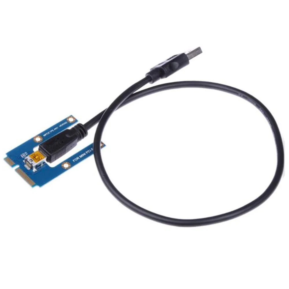 SuperDeals USB 3,0 Mini PCI-E a PCIe PCI Express 1X a 16X extensor adaptador de tarjeta elevadora Cable de extensión para minería de Bitcoin - imagen 3