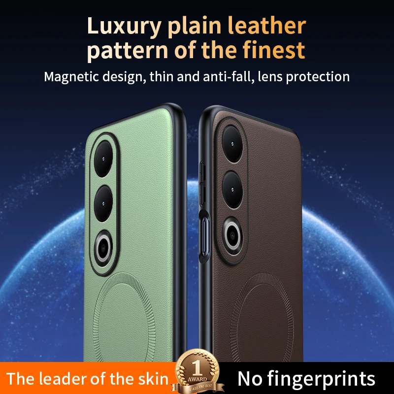 Para Oneplus Ace 3V funda protectora de cuero magnética para Oneplus Ace 3V alta calidad antihuellas antideslizante PC + TPU - imagen 5