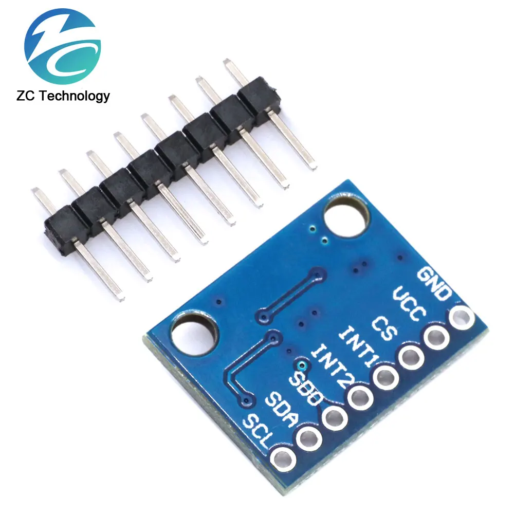 GY-291 ADXL345, Sensor de gravedad Digital de 3 ejes, módulo de aceleración, transmisión IIC/SPI - imagen 3