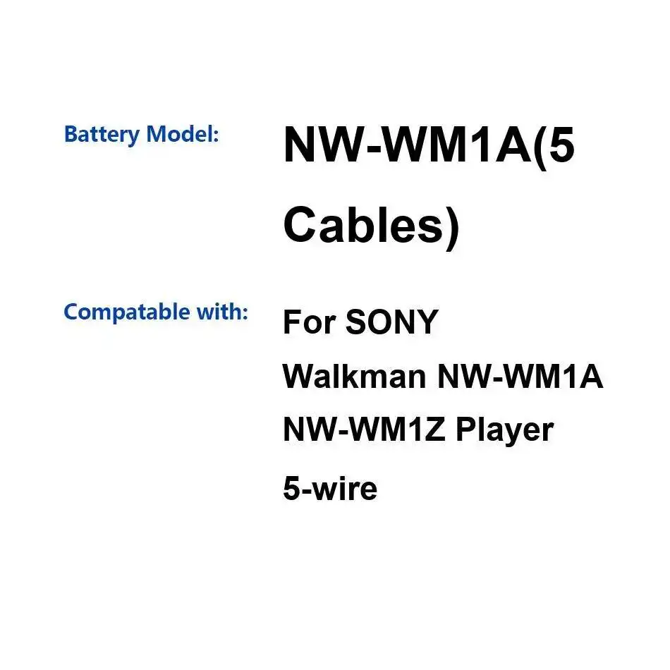 Batería de reproductor de música portátil NW-WM1A 5 Cables 2000Mah para Sony Walkman NW-WM1Z 5 cables - imagen 3