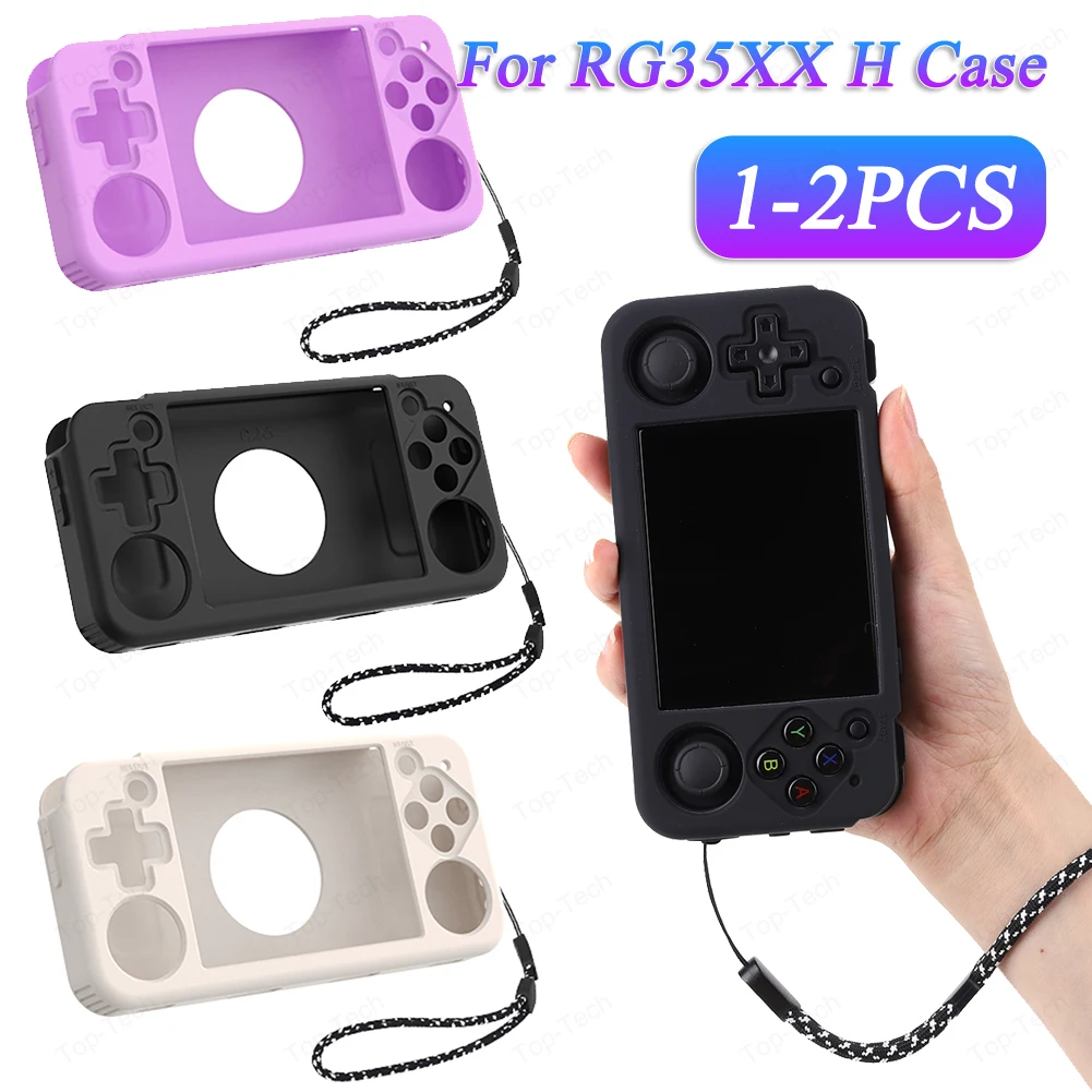 Funda protectora de silicona antiarañazos para consola de juegos de mano Retro, funda suave para Anbernic RG35XX H