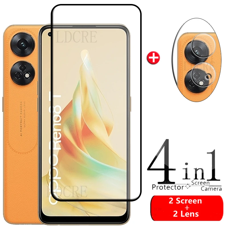 Vidrio de cubierta completa para OPPO Reno 8T vidrio para Reno 8T vidrio templado 9H HD Protector de pantalla para OPPO Reno 8T Reno8 T lente de vidrio - imagen 2