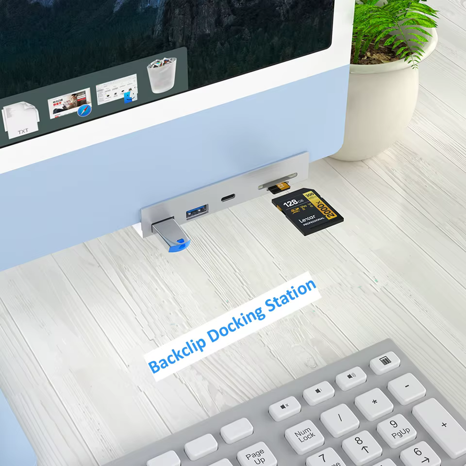 Hub USB-C Aluminio para iMac 2020-2022 – 5 Puertos con Ranura SD - imagen 5