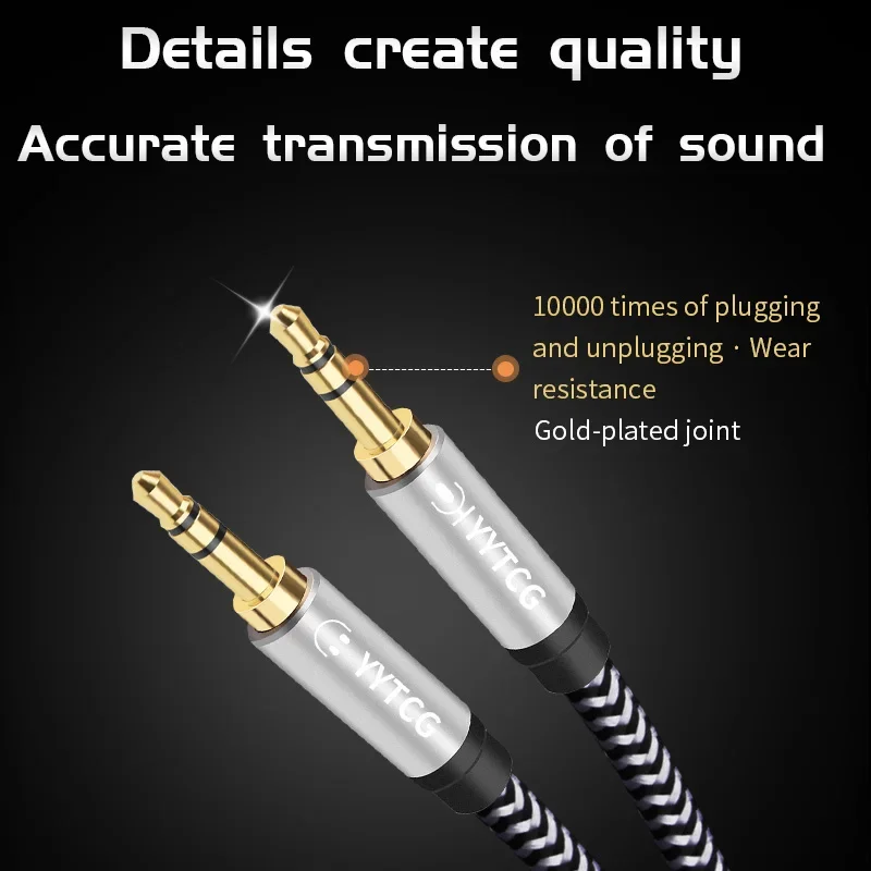 YYTCG-Cable divisor de Audio para auriculares, Conector de 3,5mm, hembra a 2 macho, Cables de extensión Aux para teléfono y ordenador - imagen 5