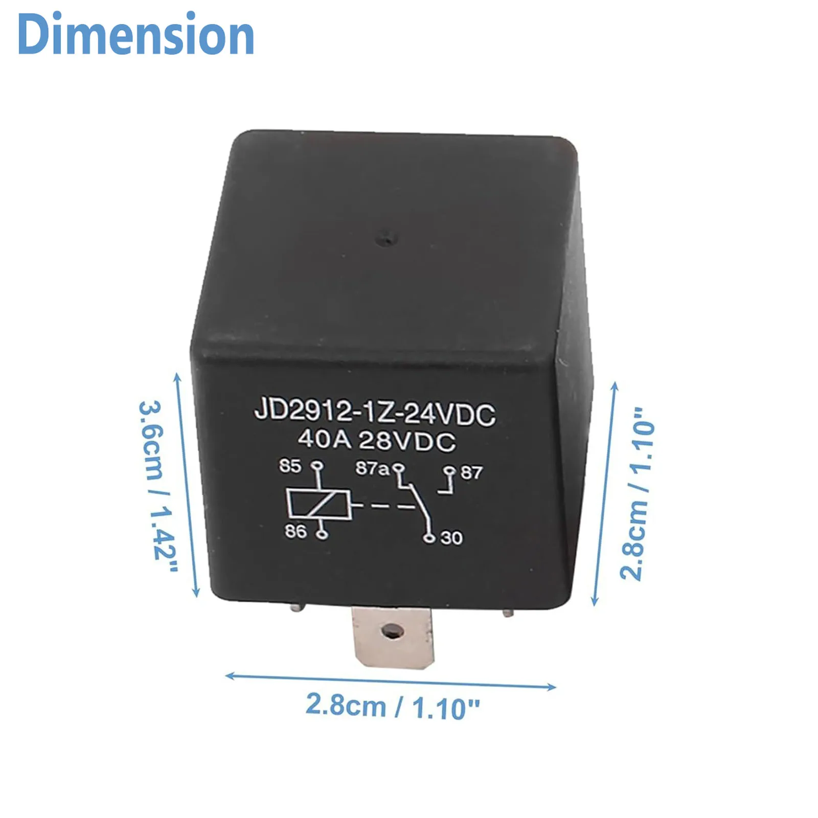 5 uds relé de Motor 5 pines 24V bobina 40amp Spdt JD2912-1Z-24VDC 40A 28VDC, interruptor de relé de Contactor de potencia, controlador de iluminación de relé - imagen 2