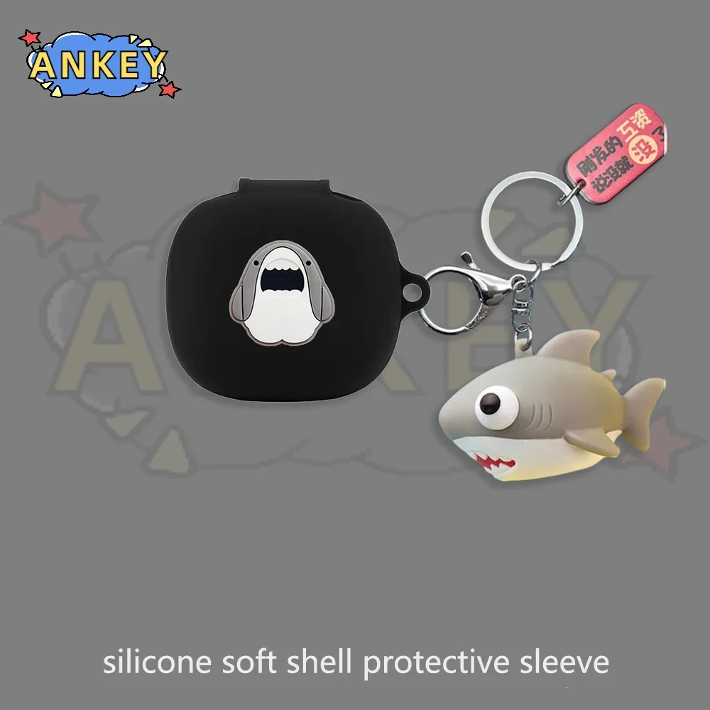 Anker-funda de silicona para auriculares Soundcore C30i P40i, protector suave con diseño de tiburón y dibujos animados - imagen 3