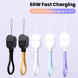 Cable USB-C 60W 16,5 cm Carga Rápida para iPhone 15/16 Samsung Huawei