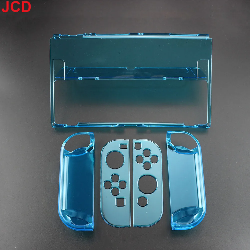 JCD para Switch NS OLED Protector de controlador carcasa de cristal transparente cubierta de consola de videojuegos funda protectora con tapa accesorios de juego - imagen 3