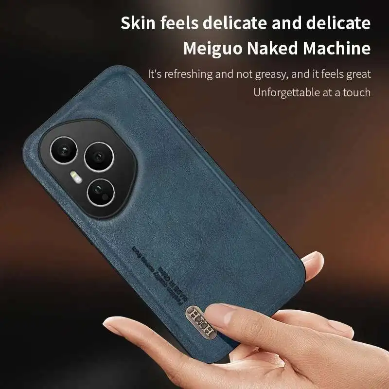 Funda para Honor 400 Pro 400Lite, cubierta protectora de lente magnética de cuero de lujo con luz Retro para Huawei Honor 400 Pro 400Pro - imagen 4