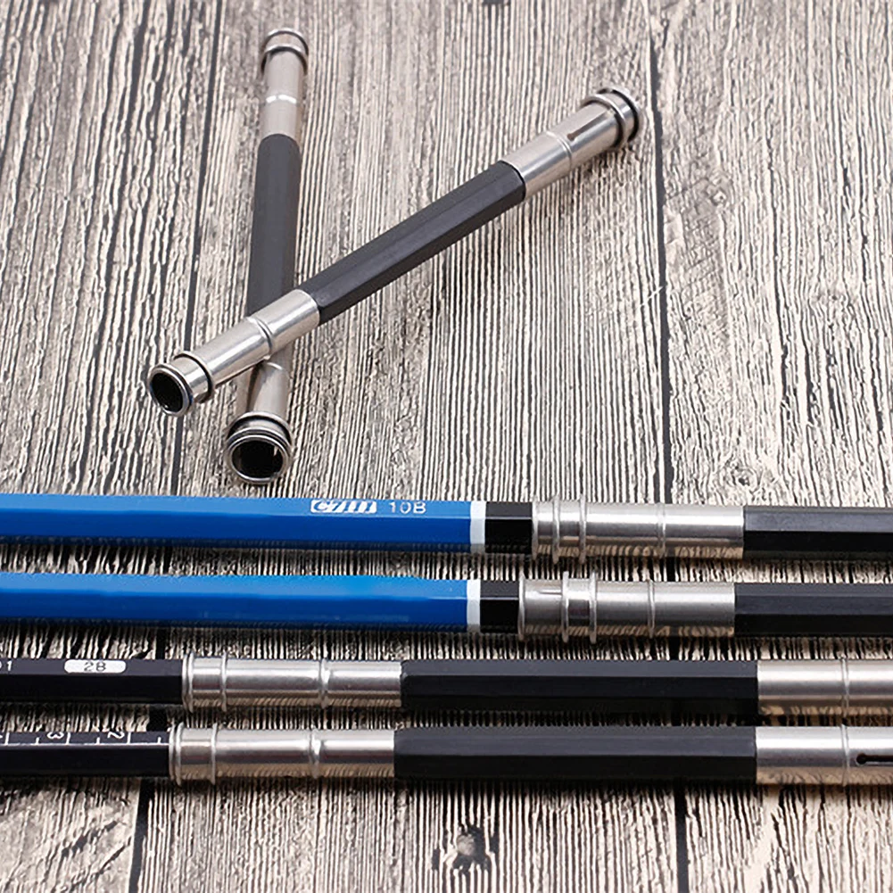 Herramienta de escritura de lápiz de doble cabeza, extensor de lápiz ajustable, soporte para bocetos, pintura, herramientas de escritura de arte, suministros escolares y de oficina, 10 piezas - imagen 5