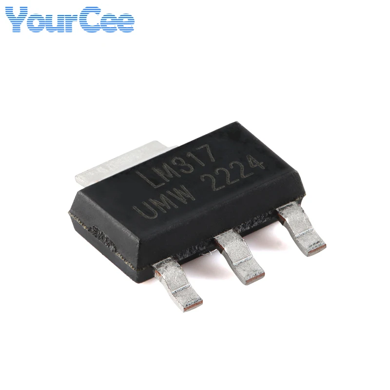 20pcs/5pcs LM317 LM317DCY LM317DCYR SOT-223 3-terminal Adjustable Voltage Regulator Chip SMD IC LM317T LM317LD LM317MDT - imagen 2