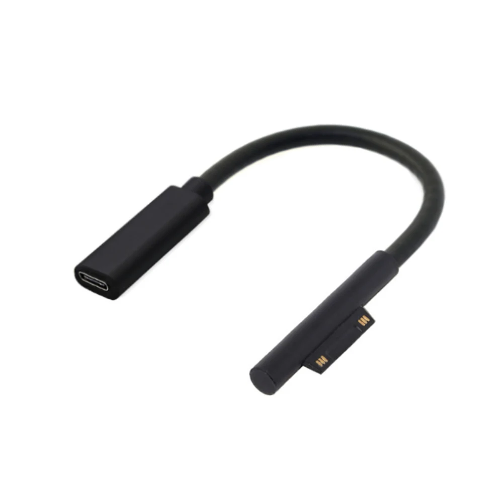 Cable de carga rápida PD tipo C, conexión de superficie de 15V, 3A, Compatible con Microsoft Surface Pro 8/7/6/5/4/3 Go3/2/1 Laptop4/3/2/1