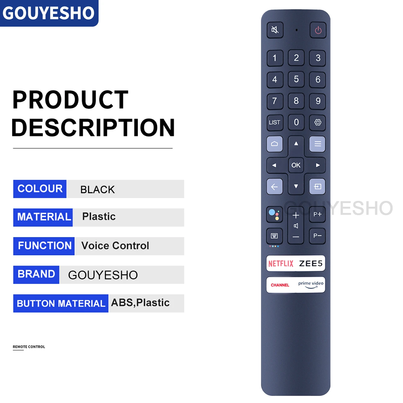 Mando a distancia compatible con TCL 43P615 50P615 65P615 55C825 50C725 iFFALCON 55H71 65H71 - imagen 3