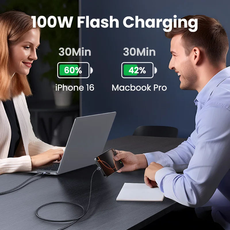 UGREEN Cable USB-C PD100W - Carga rapida para MacBook e iPhone - imagen 5