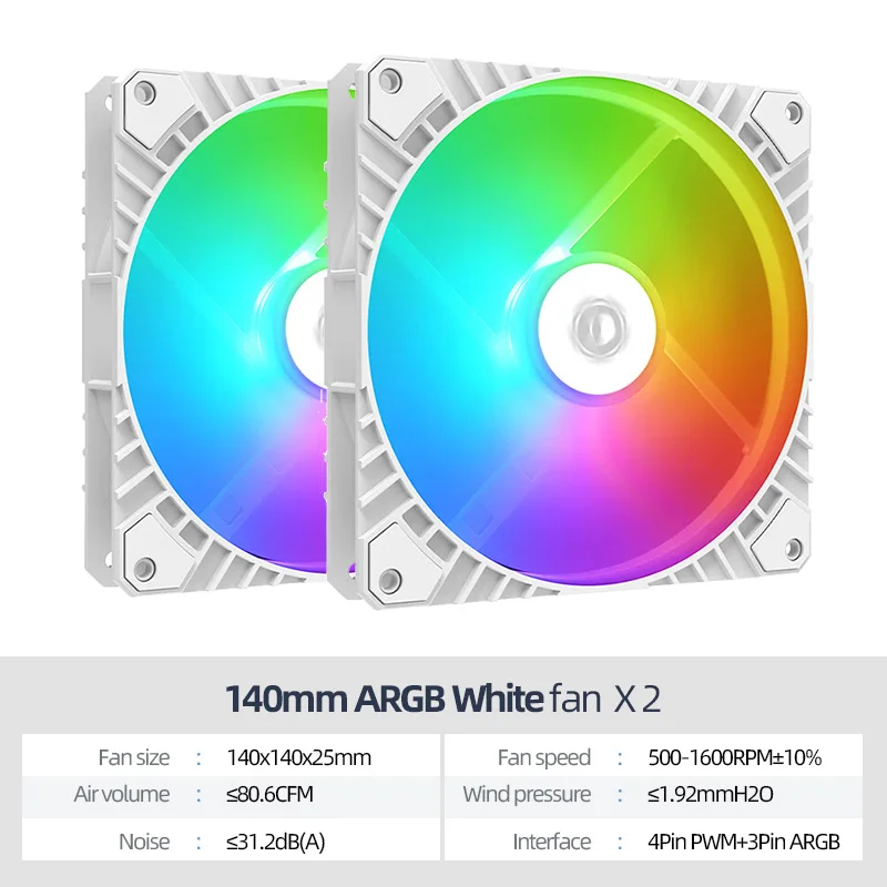 ARGB White 2 Fans