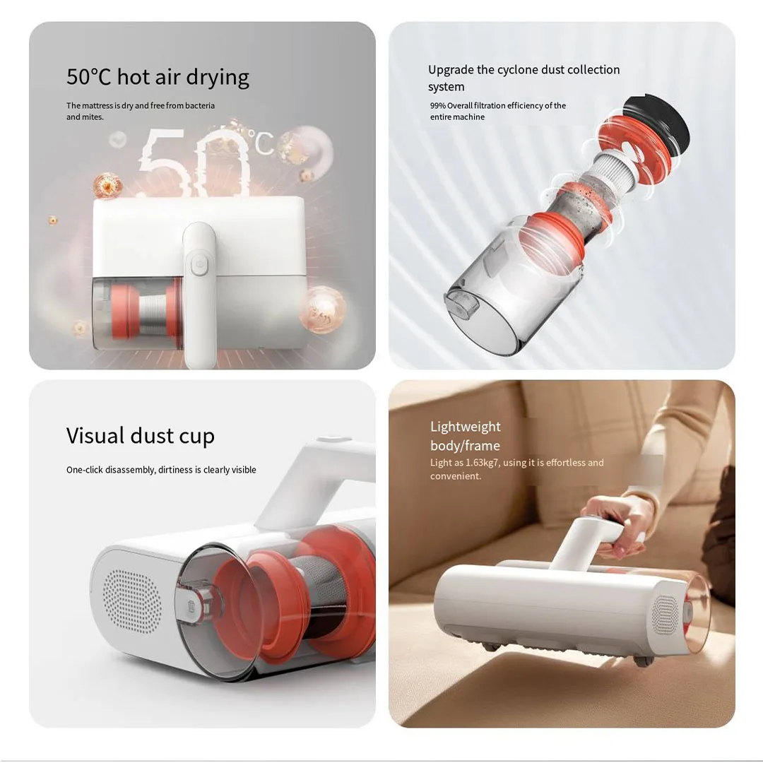 Xiaomi Mijia-recogedor de polvo inteligente, eliminador de ácaros y esterilización ultravioleta UV, eliminador de ácaros, cama para el hogar, sofá, eliminador de ácaros - imagen 3