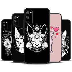 Funda satánica Sphynx para Samsung Galaxy S24, S23, S22 Ultra, S21, S20 FE, Note 10 Plus, Note 20, S8, S9, S10