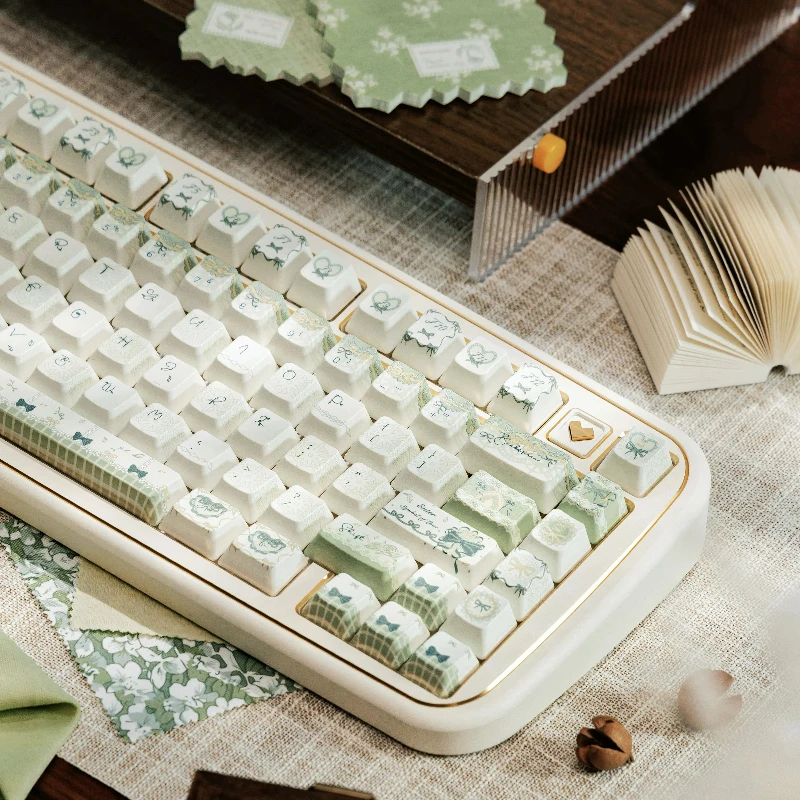 Juego de teclas con tema Scarlett, perfil PBT FC, 142 teclas, teclas originales personalizadas hechas a mano para accesorios de teclado mecánico, regalo DIY - imagen 3