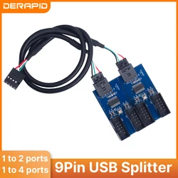 Adaptador Divisor USB para Placa Base y Panel Frontal