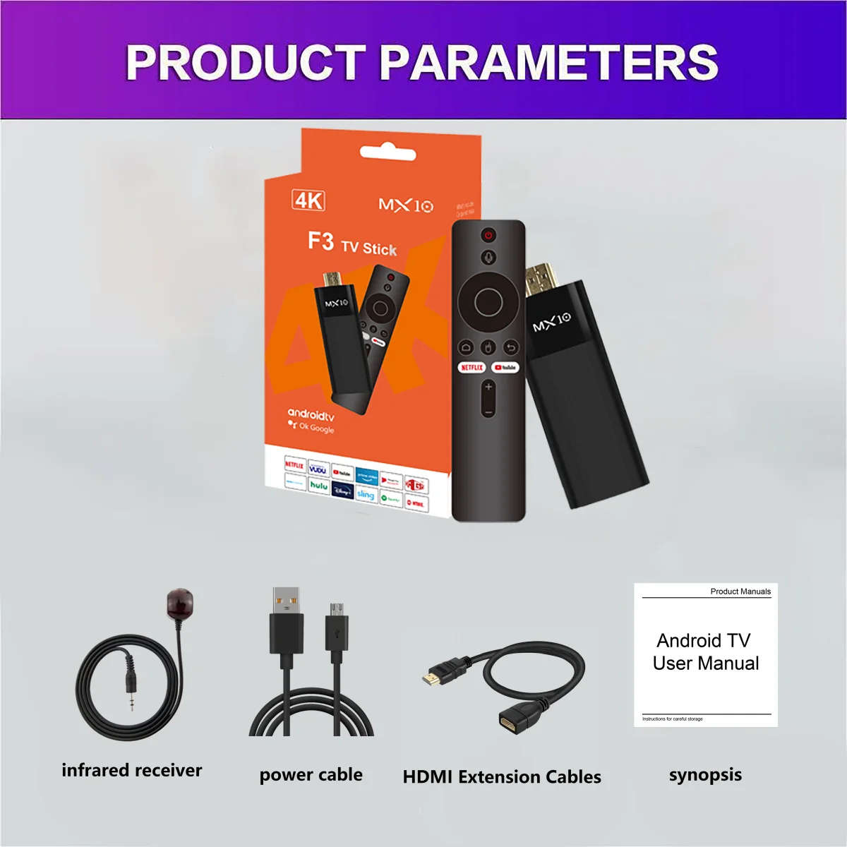 El más nuevo precio de fábrica H313 TV stick quad core compatible con 2,4/5G wifi dual BT 4,0 y pantalla HDR 4K Adroid 10,0 TV stick - imagen 3