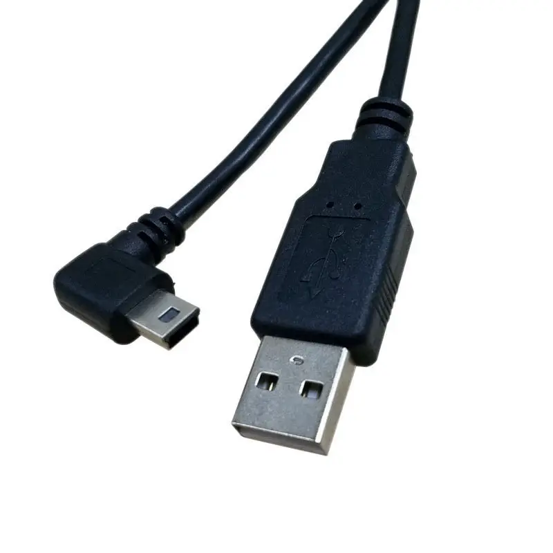 Cable de sincronización de datos USB 2,0 a Mini USB, codo en ángulo de 90 grados, Cable de carga de 5 pines B macho a macho para cámara MP3 MP4 - imagen 4