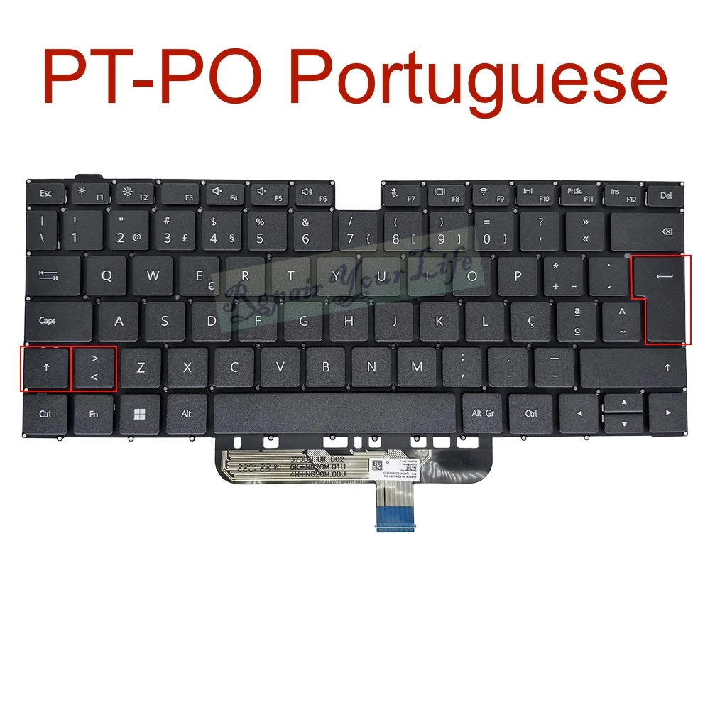Teclado de PT-PO AZERTY francés para Honor, MagicBook X14, X15, NBR-WAI9, NBR-WAH9, Brasil, portugués, 9z. Ng2sh - imagen 4