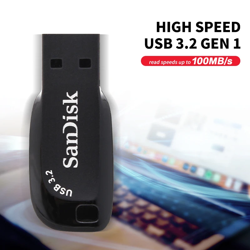 SanDisk USB 3,2 unidad Flash 32GB 64GB 128GB 256GB unidad de bolígrafo portátil para ordenador memoria original U disco Pendrive