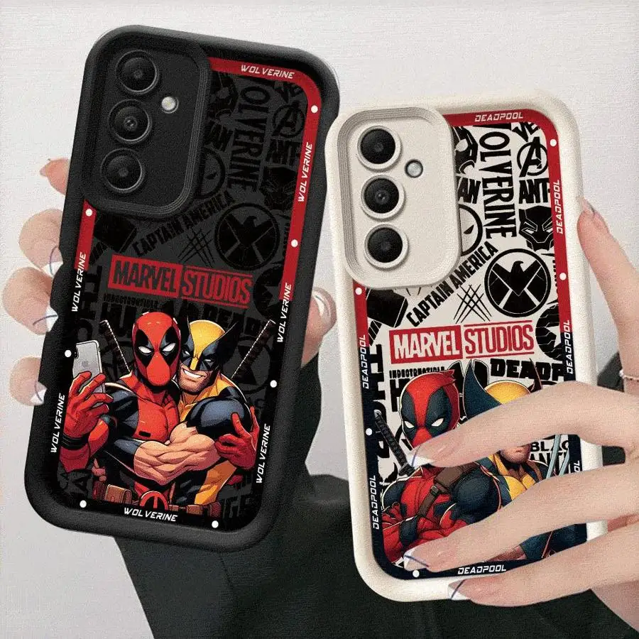 Funda de teléfono Marvel Deadpool para Galaxy A12 A13 A14 4G 5G A13 A22 5G A23 4G 5G A24 4G A32 4G 5G A33 5G A34 5G mate - imagen 2