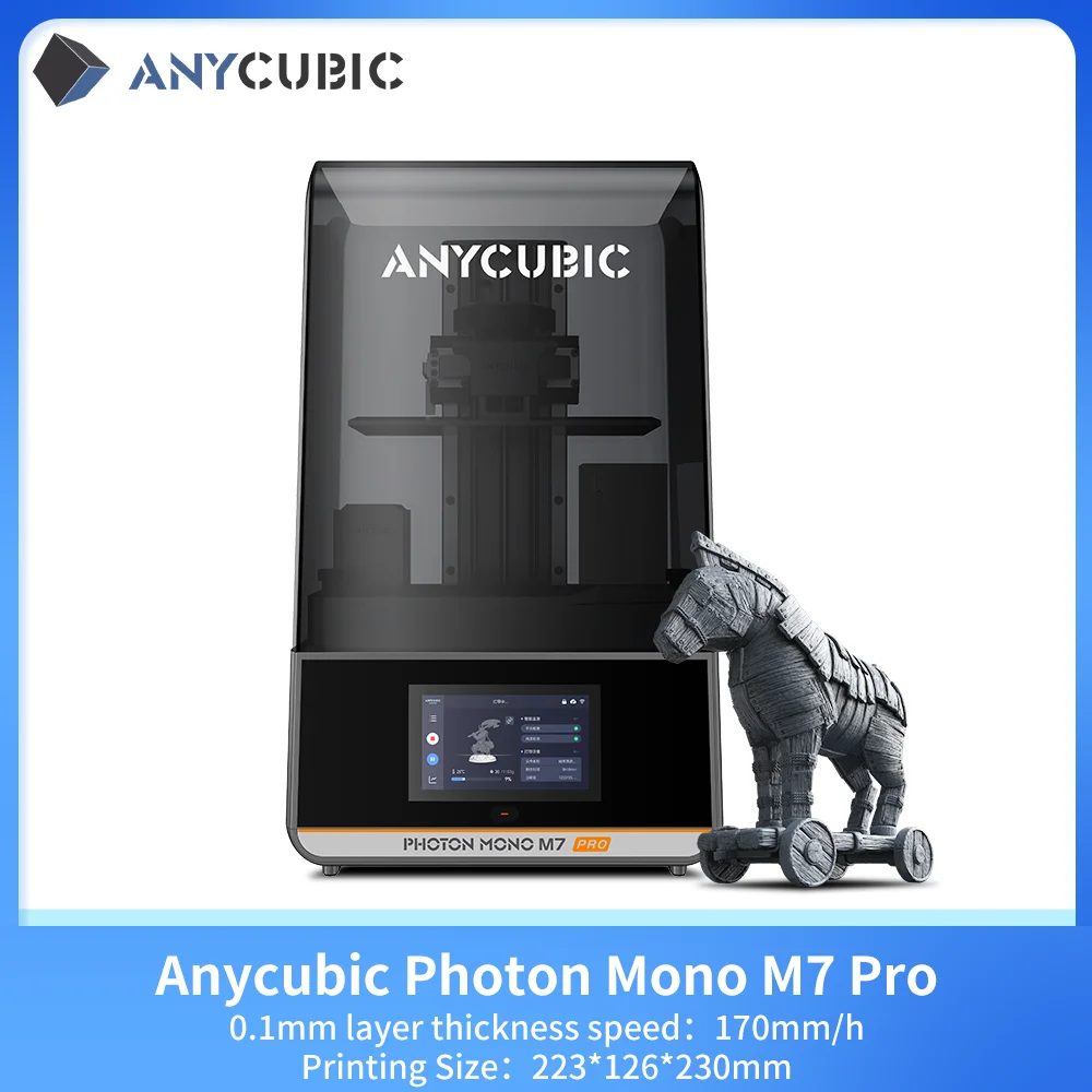 ANYCUBIC Photon Mono M7 Pro Impresora 3D de resina UV, dispositivo con recarga de resina automática, impresión de alta velocidad, 10 pulgadas, 14K, LCD