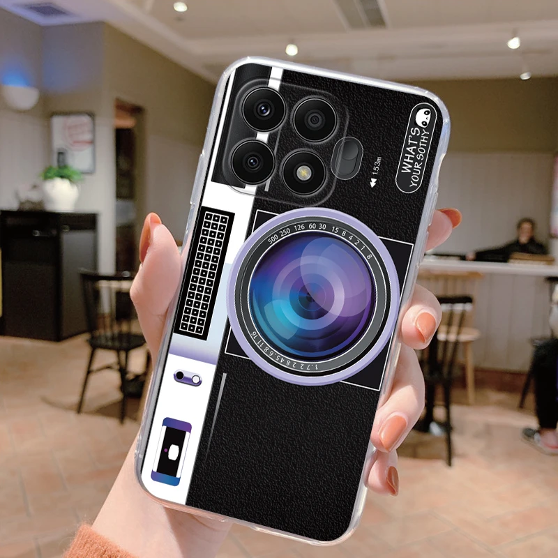 Para Honor X6 X6S funda de silicona suave transparente TPU Coque sol Luna cara cubierta de teléfono para HonorX6 X 6S carcasa protectora impresa parachoques - imagen 5