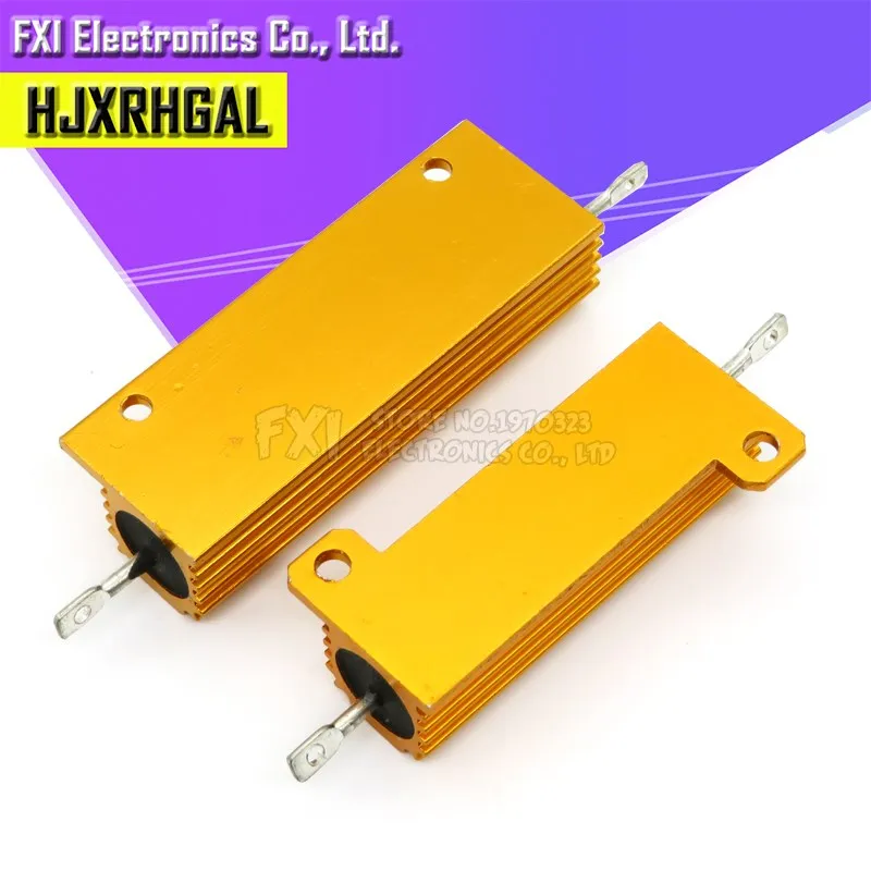 50W 100W carcasa de Metal de potencia de aluminio resistencia bobinada 0.01R ~ 100K 1 6 8 10 20 200 500 1K 10K ohm resistencia RX24 ibuw - imagen 4