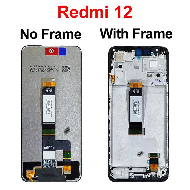 Nuevo 12C para Xiaomi Redmi 12C LCD Poco C55 pantalla táctil digitalizador para Redmi 12 pantalla 23053RN02A piezas de repuesto LCD - imagen 3